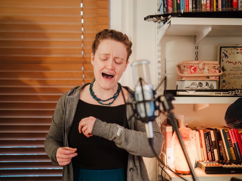 Emma performing at a house show